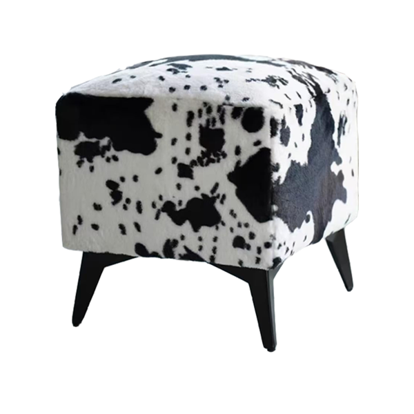 ottoman chair-little black & white