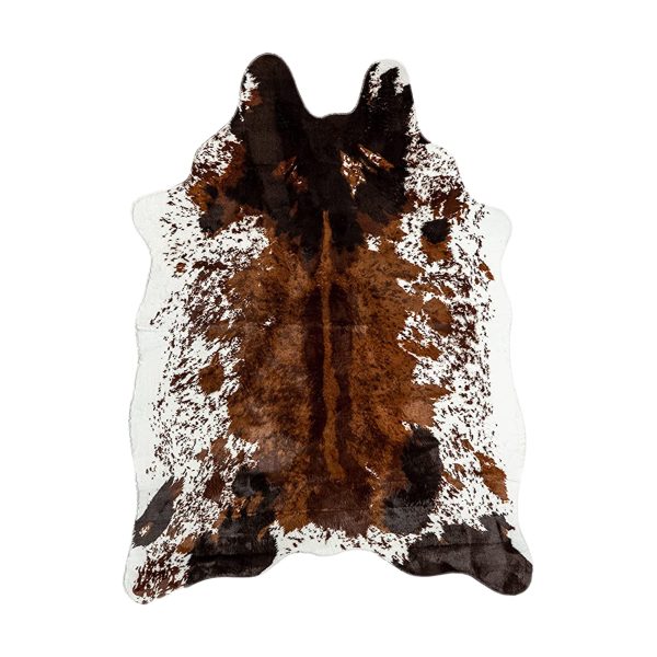 Faux cowhide rug- tricolor